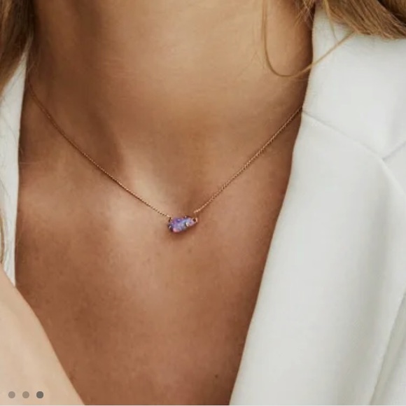 Kendra Scott ‘Jayde’ Necklace w/Kyocera Opal Pendant - Picture 4 of 14